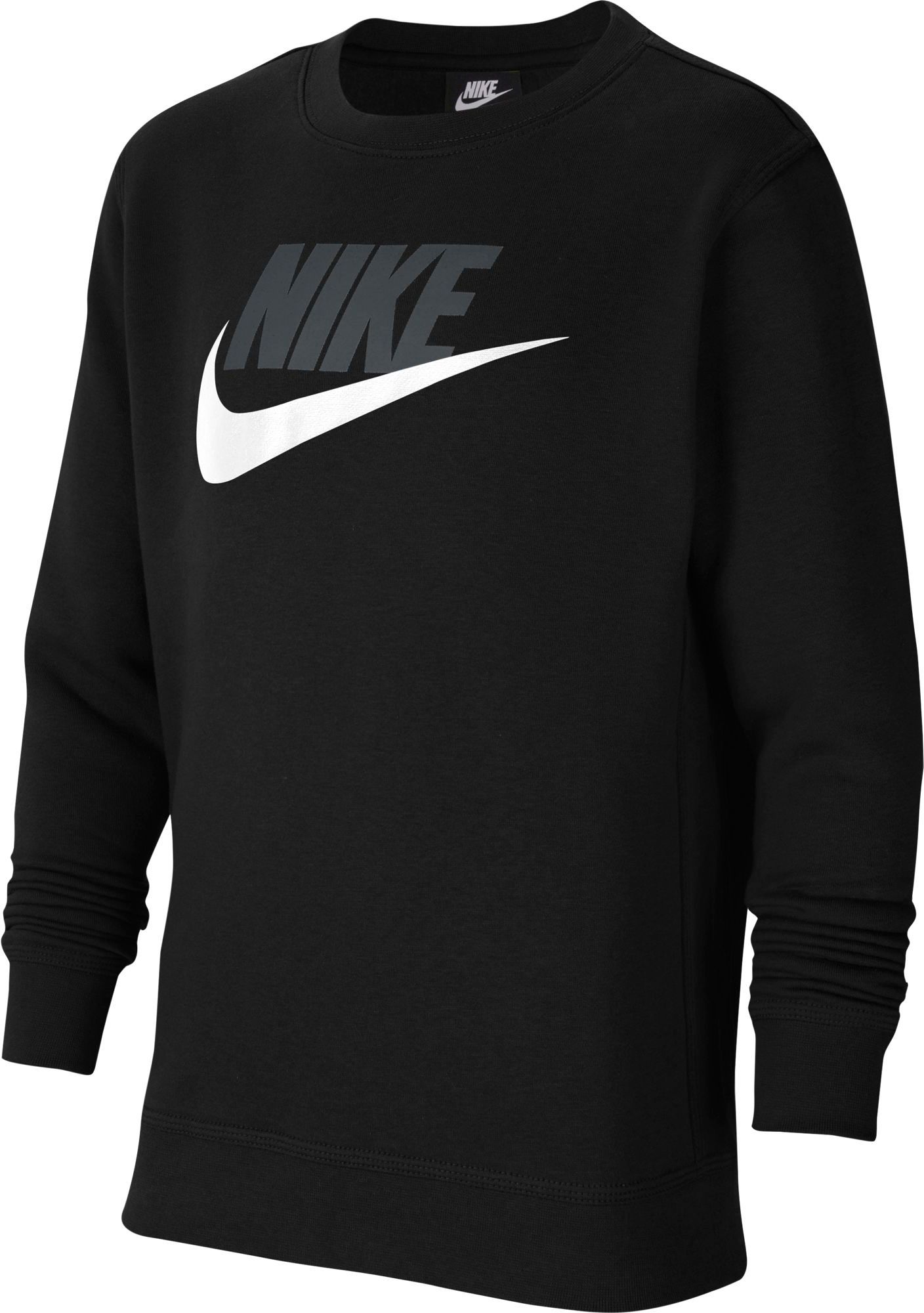 black nike hoodie with red tick