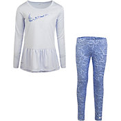 Nike Little Girls' Dri-FIT Peplum Long Sleeve Tunic and Leggings Set