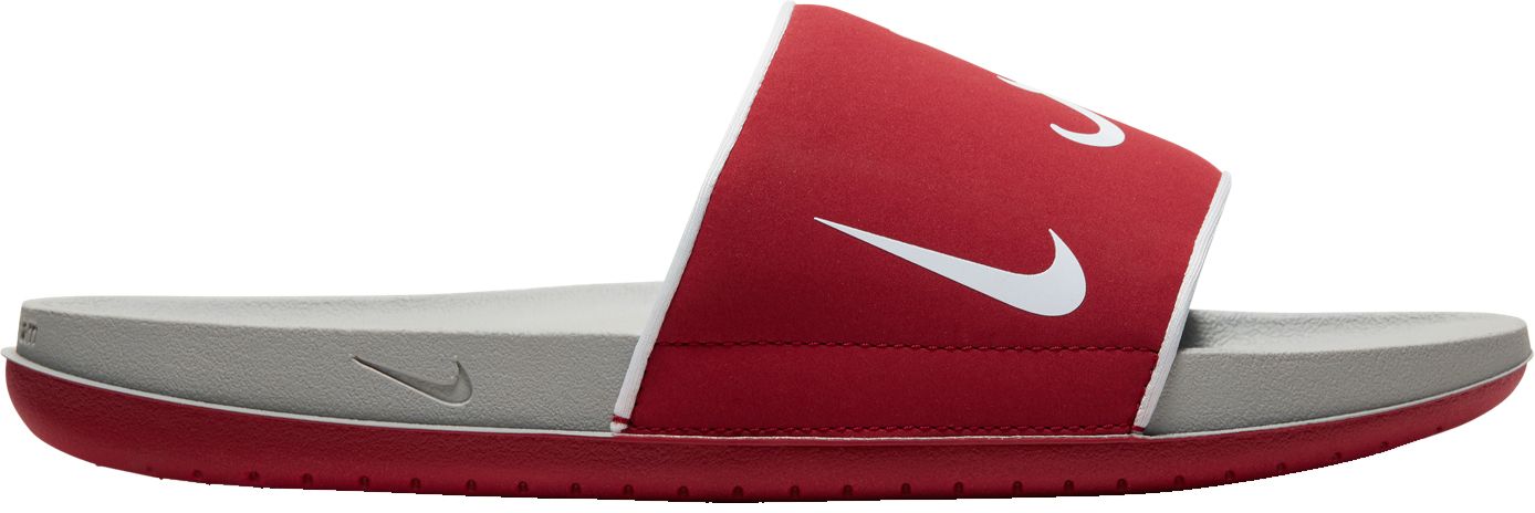 boys red nike slides