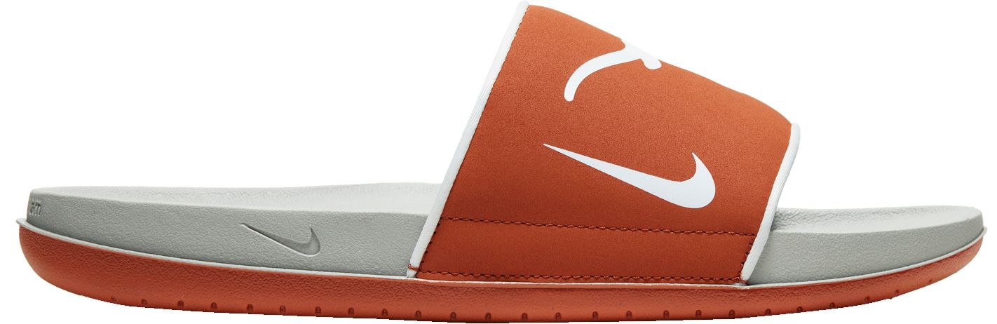 nike slides purple with gold check
