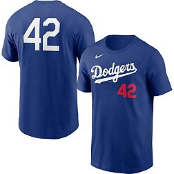 Nike Men's Los Angeles Dodgers Blue Team 42 T-Shirt