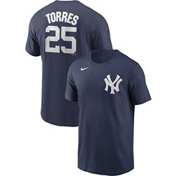 Nike Men's New York Yankees Gleyber Torres #25 Navy T-Shirt