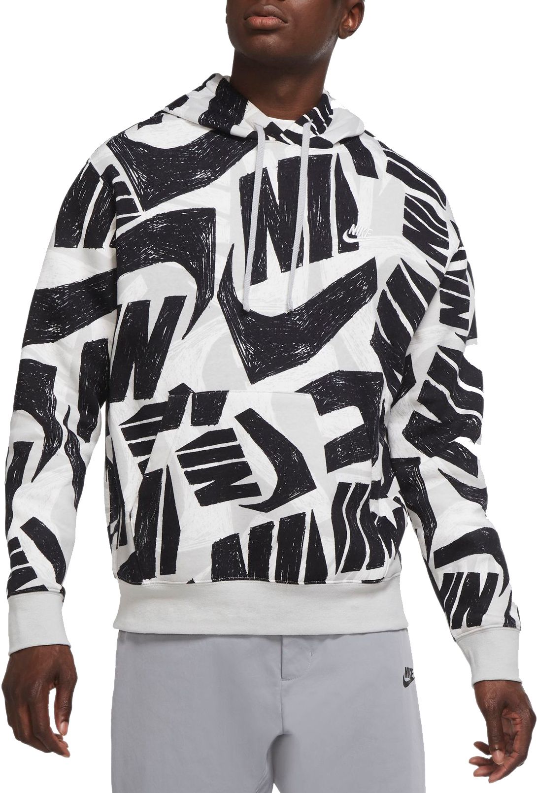 nike all over print seashell hoodie