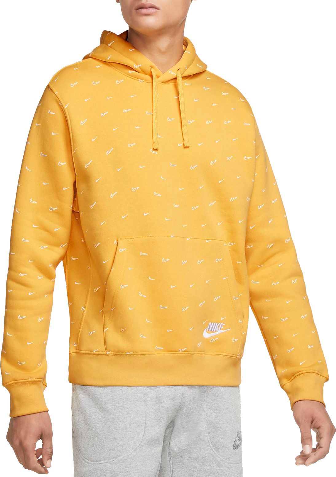 nike sportswear club men's printed pullover hoodie