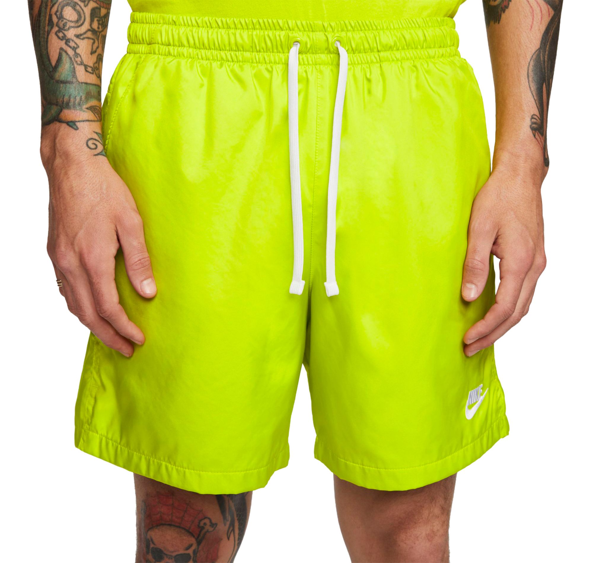 lime green nike shorts