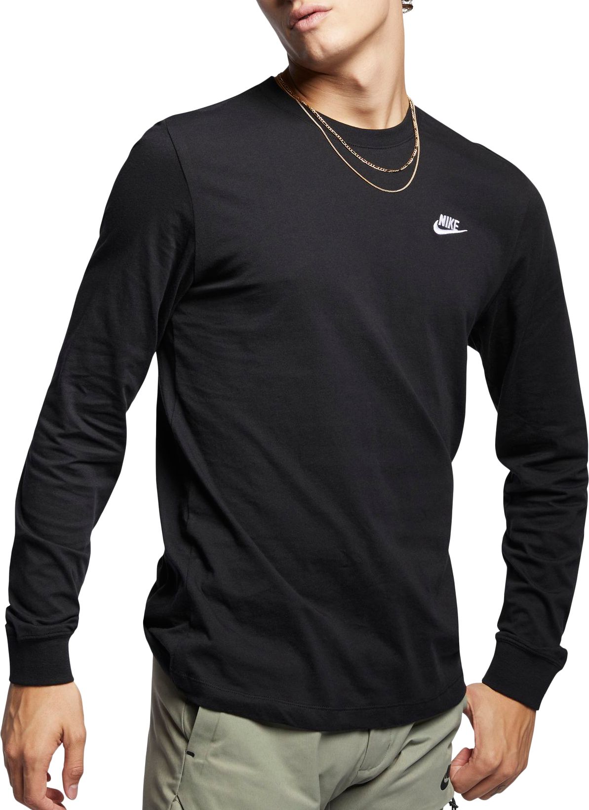 Nike Men's Sportswear Embroidered Futura Long Sleeve T-Shirt