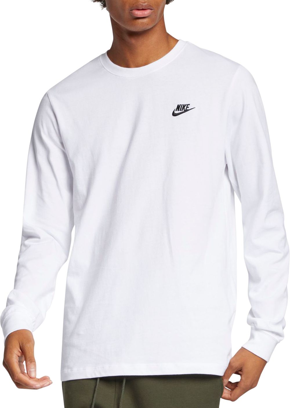 Nike Men's Sportswear Embroidered Futura Long Sleeve T-Shirt