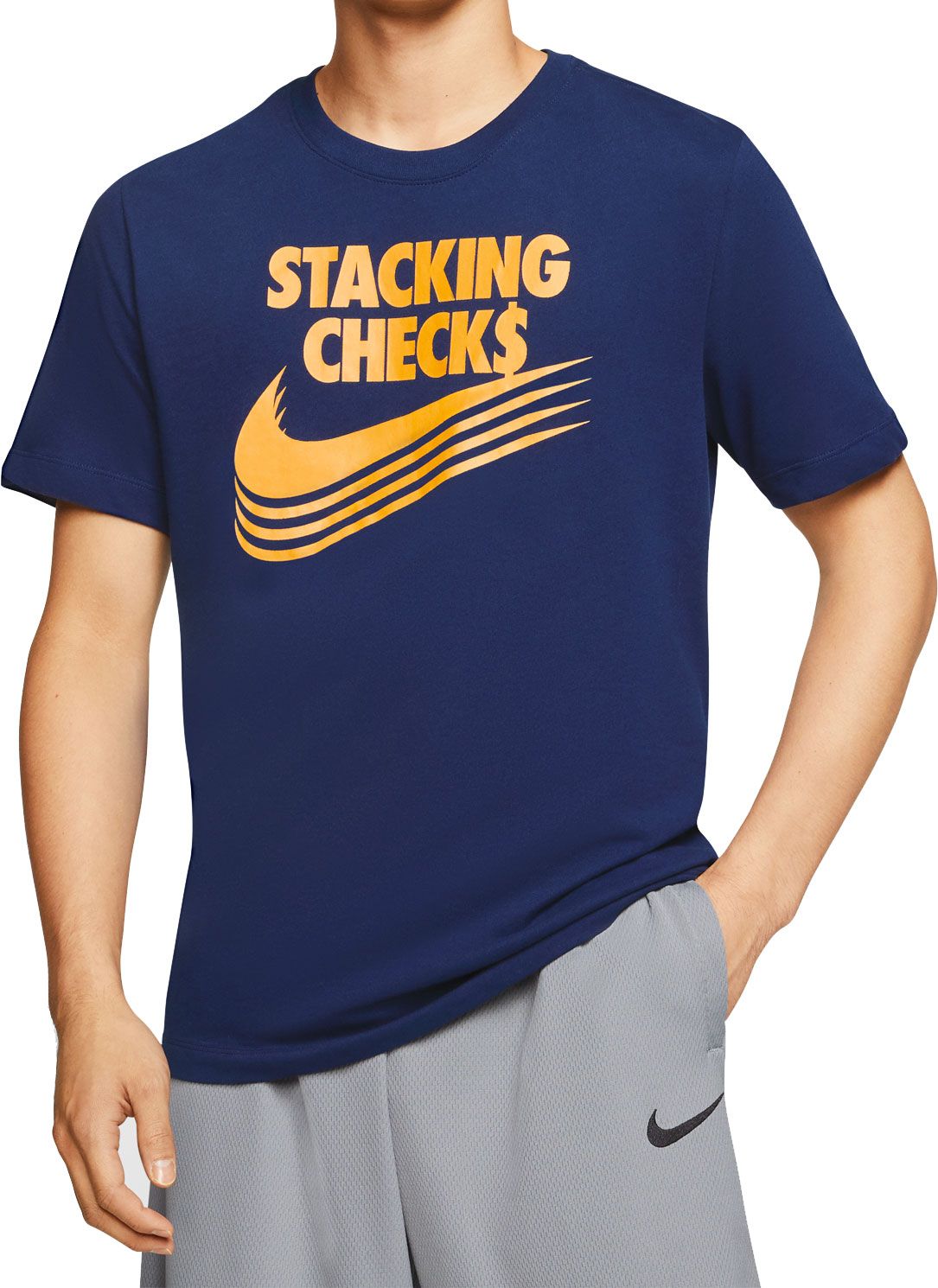 stacking checks nike shirt