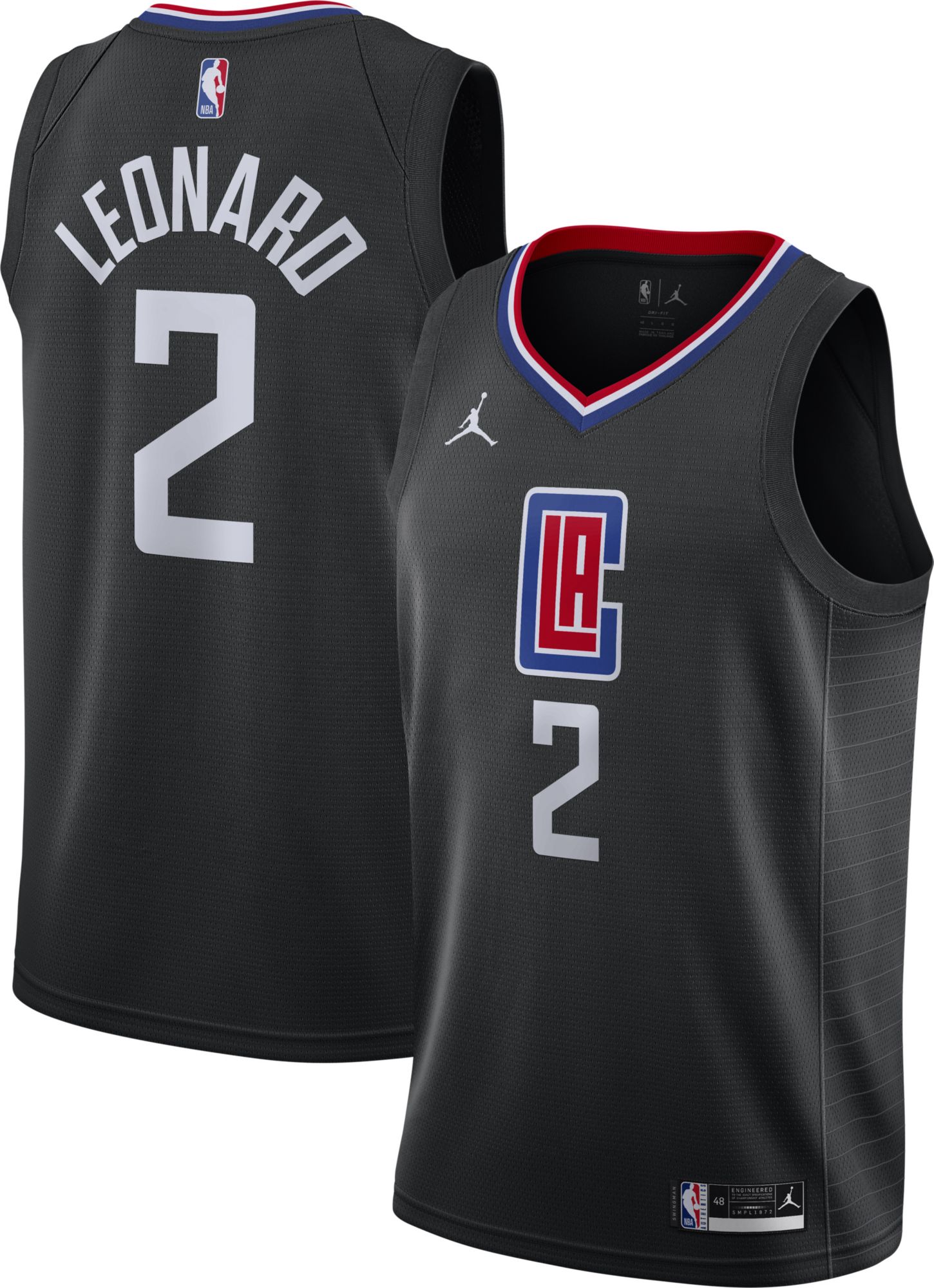 Nike Men's Los Angeles Clippers Kawhi Leonard #2 White Dri-FIT