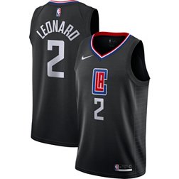 Nike Men's Los Angeles Clippers Kawhi Leonard #2 Black Dri-FIT Statement Swingman Jersey