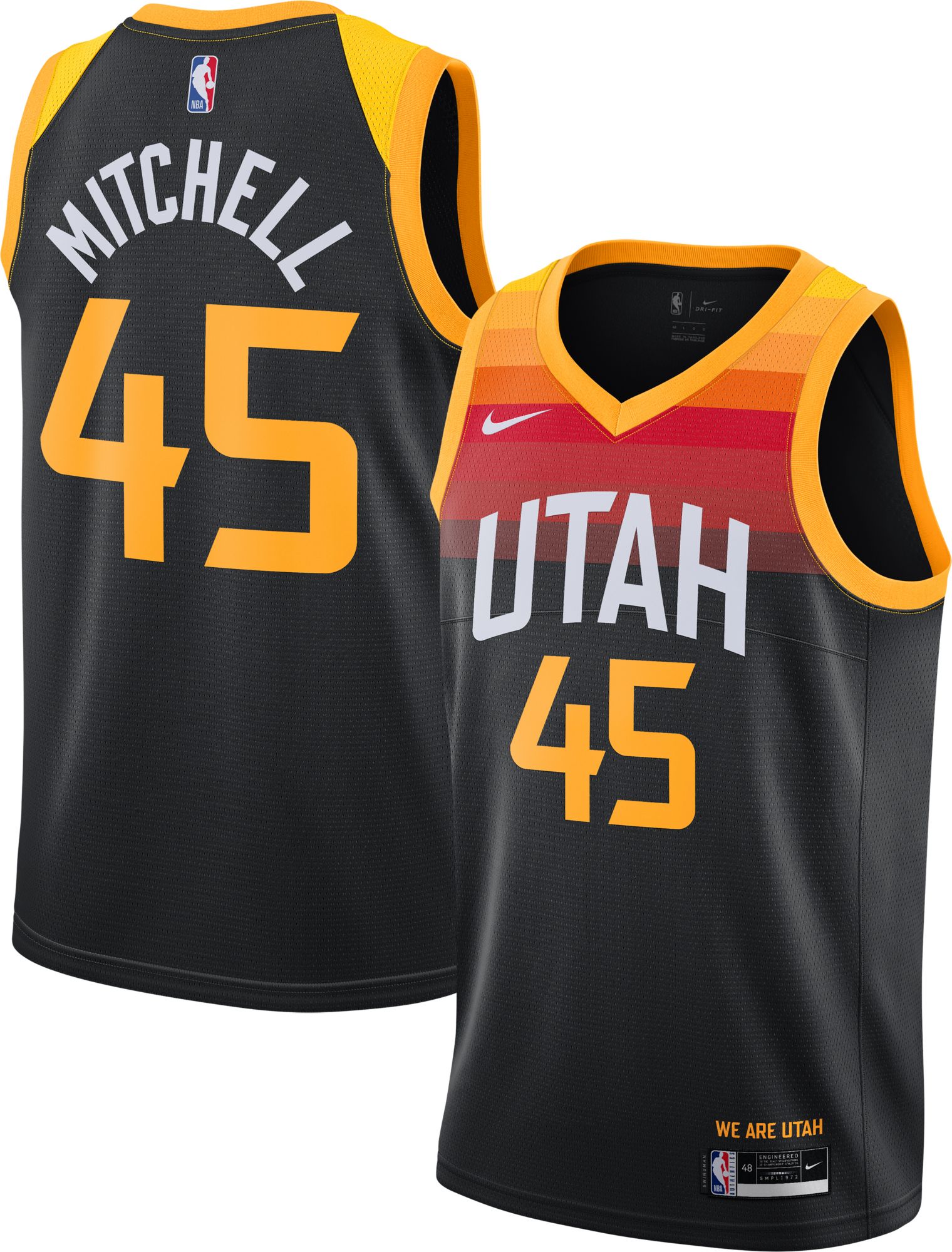 Dick's Sporting Goods Nike Youth Utah Jazz Donovan Mitchell #45 Navy  Dri-FIT Swingman Jersey