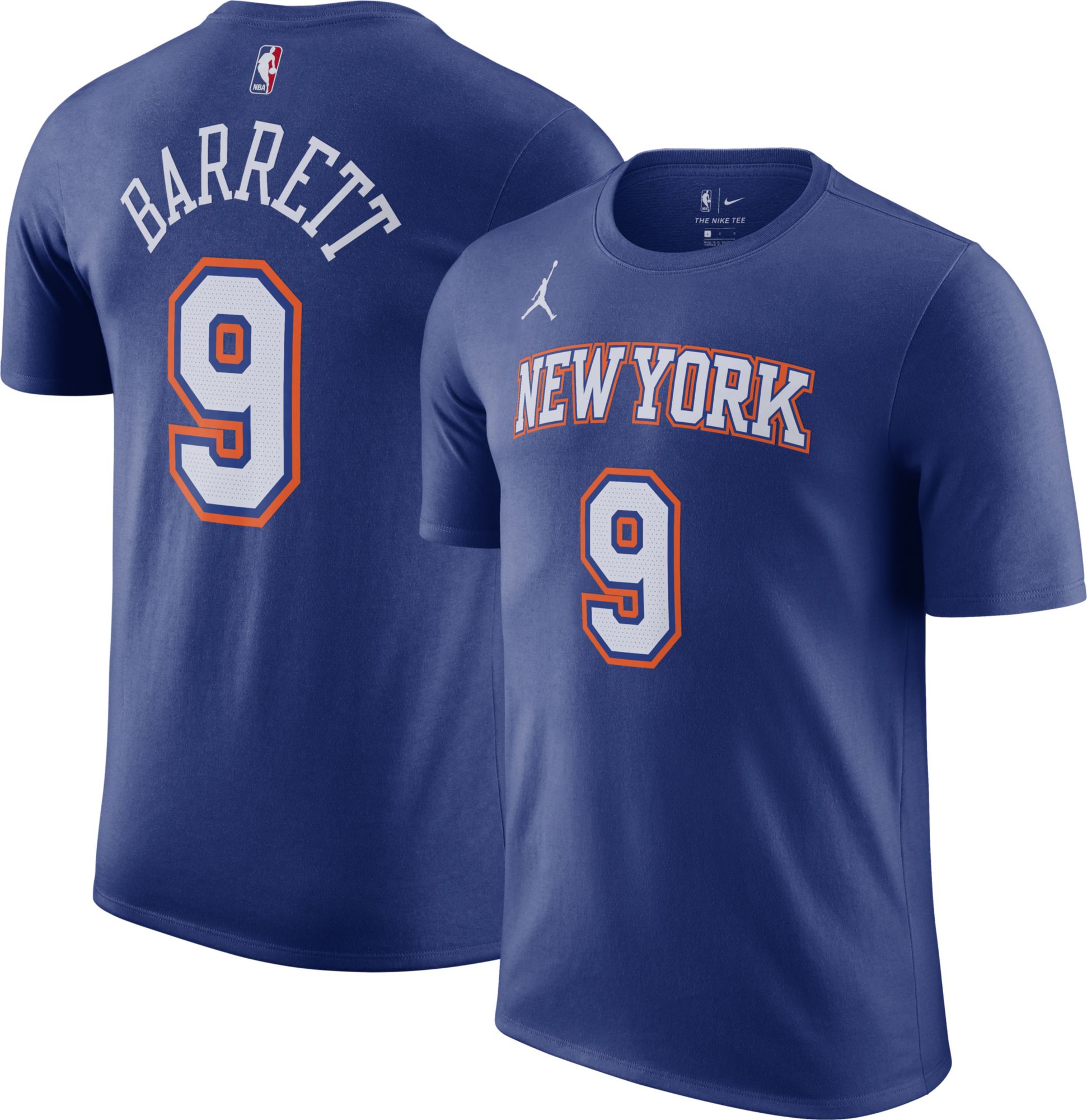 Jordan Men's New York Knicks RJ Barrett #9 Navy Dri-FIT Swingman