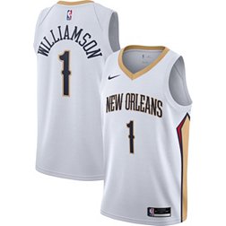Nike Men's New Orleans Pelicans Zion Williamson #1  White Dri-FIT Swingman Jersey
