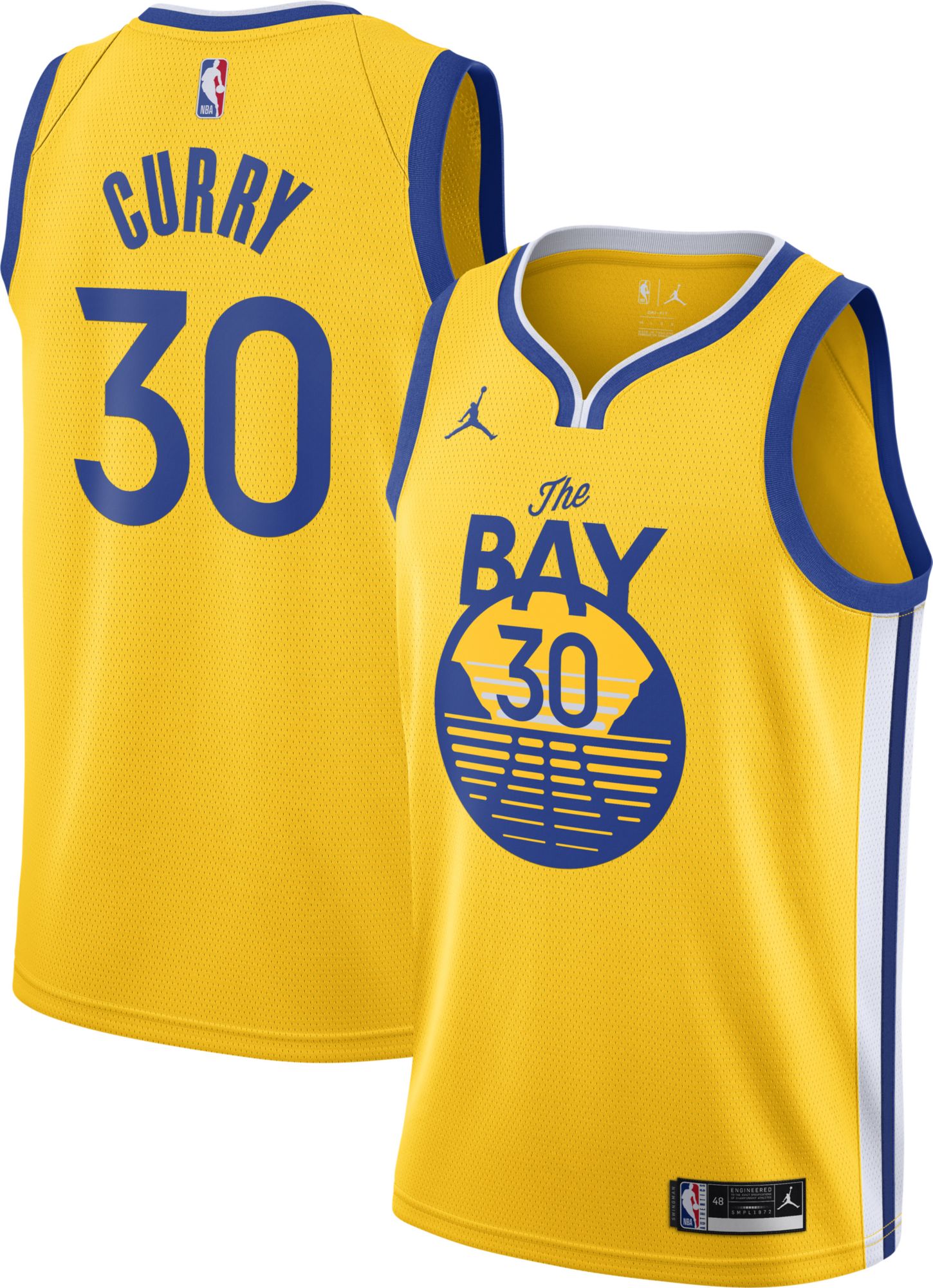 Nike Men's Golden State Warriors Stephen Curry #30 Blue Dri-FIT Swingman  Jersey