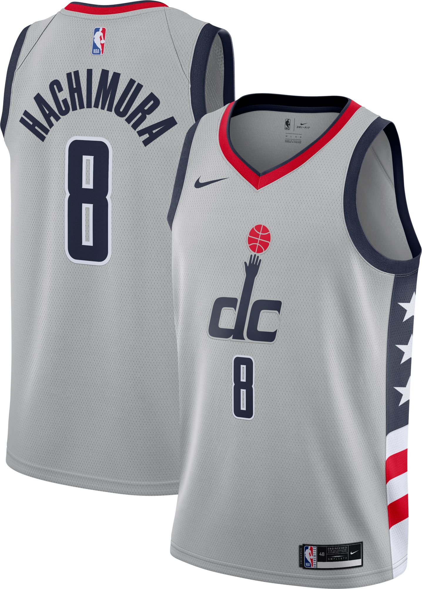 Nike / Men's 2021-22 City Edition Washington Wizards White Full Showtime  Full Zip Short Sleeve Jacket