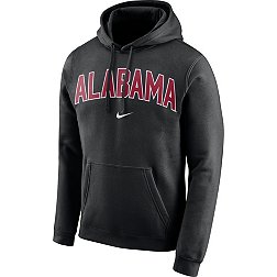 Nike Men's Alabama Crimson Tide Club Arch Pullover Fleece Black Hoodie