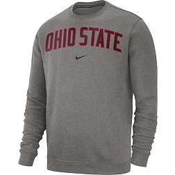Nike Men's Ohio State Buckeyes Gray Club Fleece Crew Neck Sweatshirt