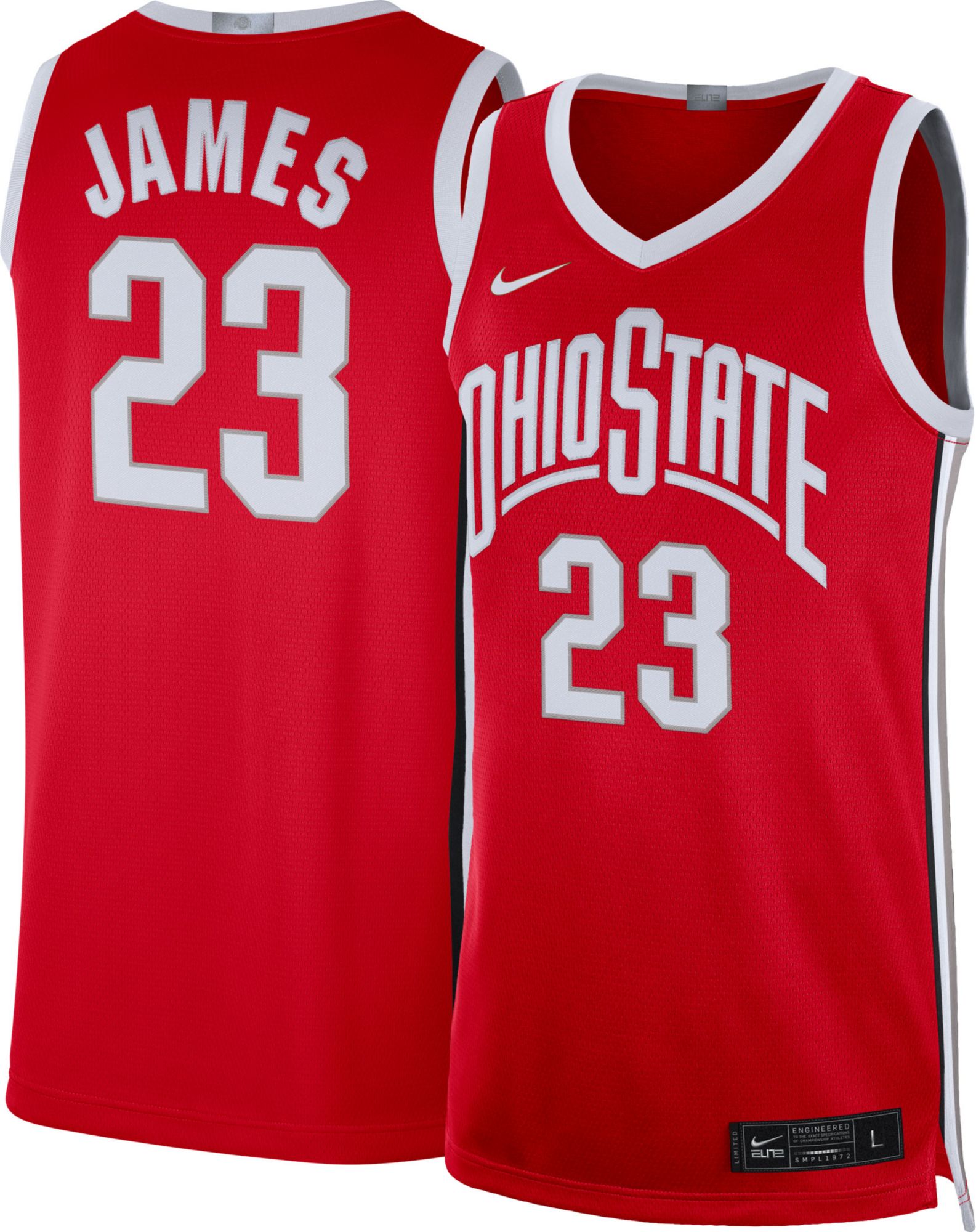 Youth Nike LeBron James Scarlet Ohio State Buckeyes Replica Basketball  Jersey