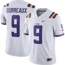 Nike Men's Joe 'Burreaux' LSU Tigers #9 Dri-FIT Game Football White Jersey