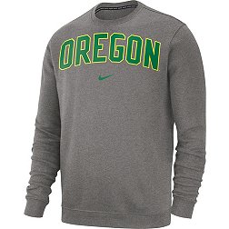 Nike Men's Oregon Ducks Grey Club Fleece Crew Neck Sweatshirt