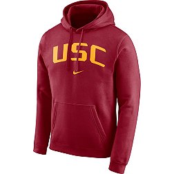 Nike Men's USC Trojan Cardinal Club Arch Pullover Fleece Hoodie
