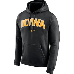 Nike Men's Iowa Hawkeyes Club Arch Pullover Fleece Black Hoodie