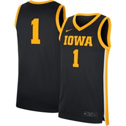 Nike Men's Iowa Hawkeyes #1 Replica Basketball Black Jersey