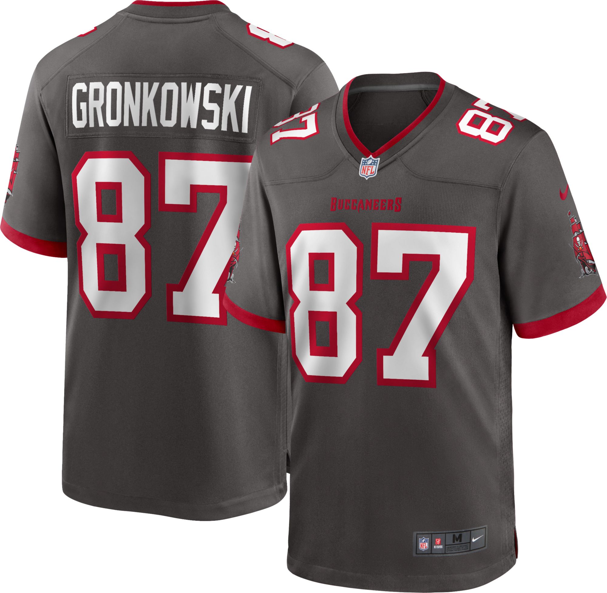 Nike / Men's Tampa Bay Buccaneers Rob Gronkowski #87 Pewter