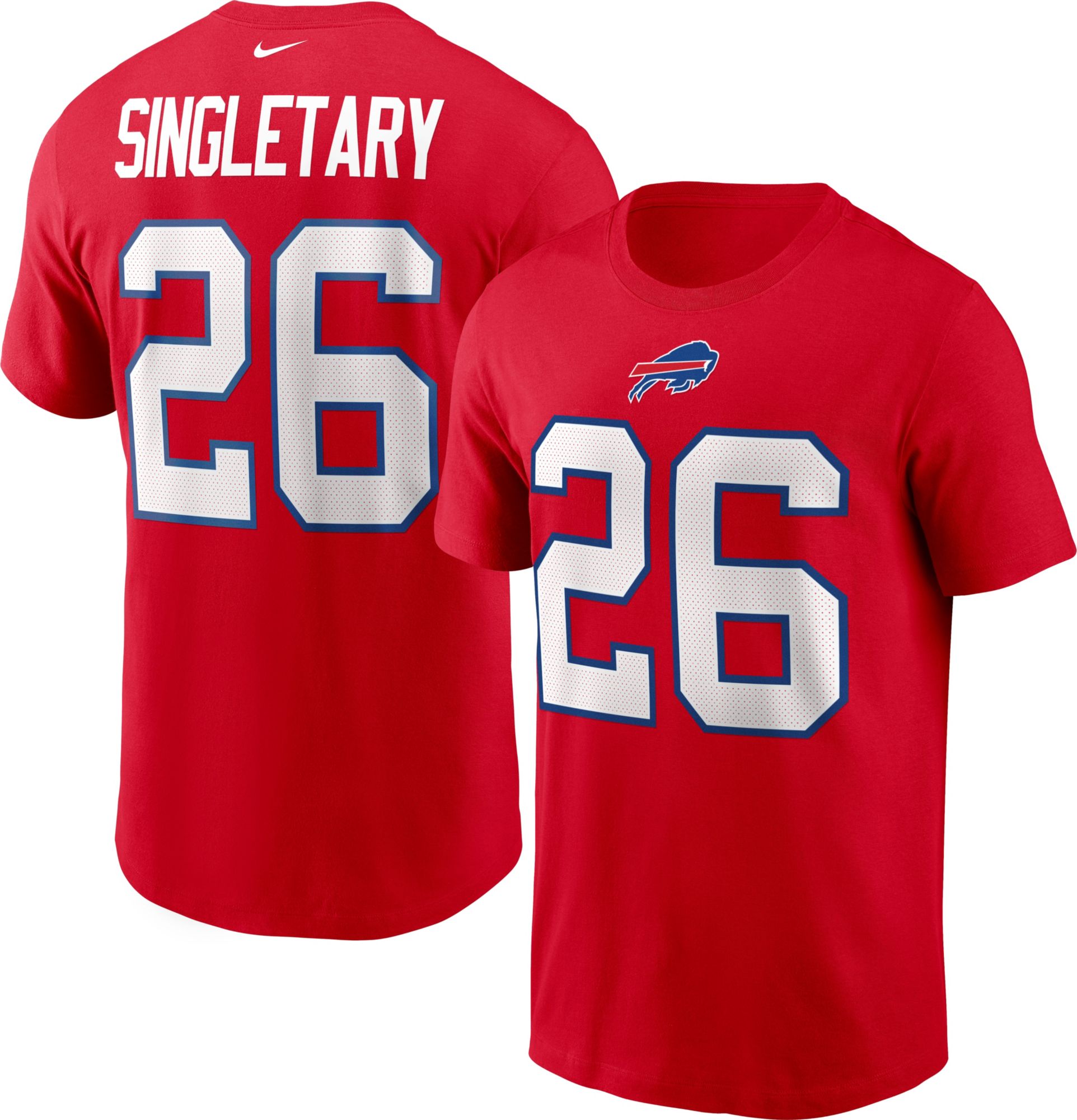 Nike / Men's Buffalo Bills Devin Singletary #26 Legend Red T-Shirt