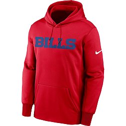 Nike Men's Buffalo Bills Wordmark Therma Logo Red Hoodie
