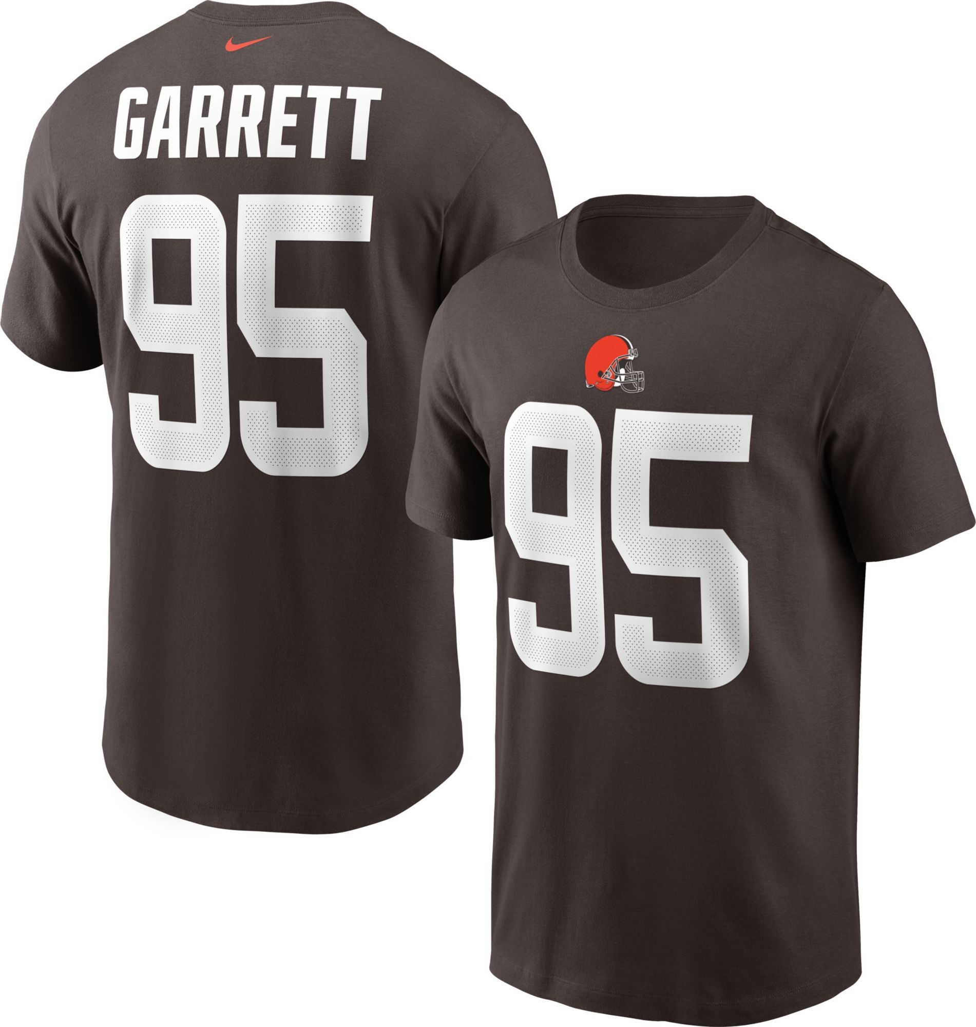 Nike Men's Cleveland Browns Myles Garrett #95 White T-Shirt