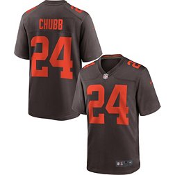 Nike Men's Cleveland Browns Nick Chubb #24 Seal Brown Game Jersey