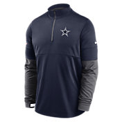 Nike Men's Dallas Cowboys Sideline Coach Navy Quarter-Zip Hoodie