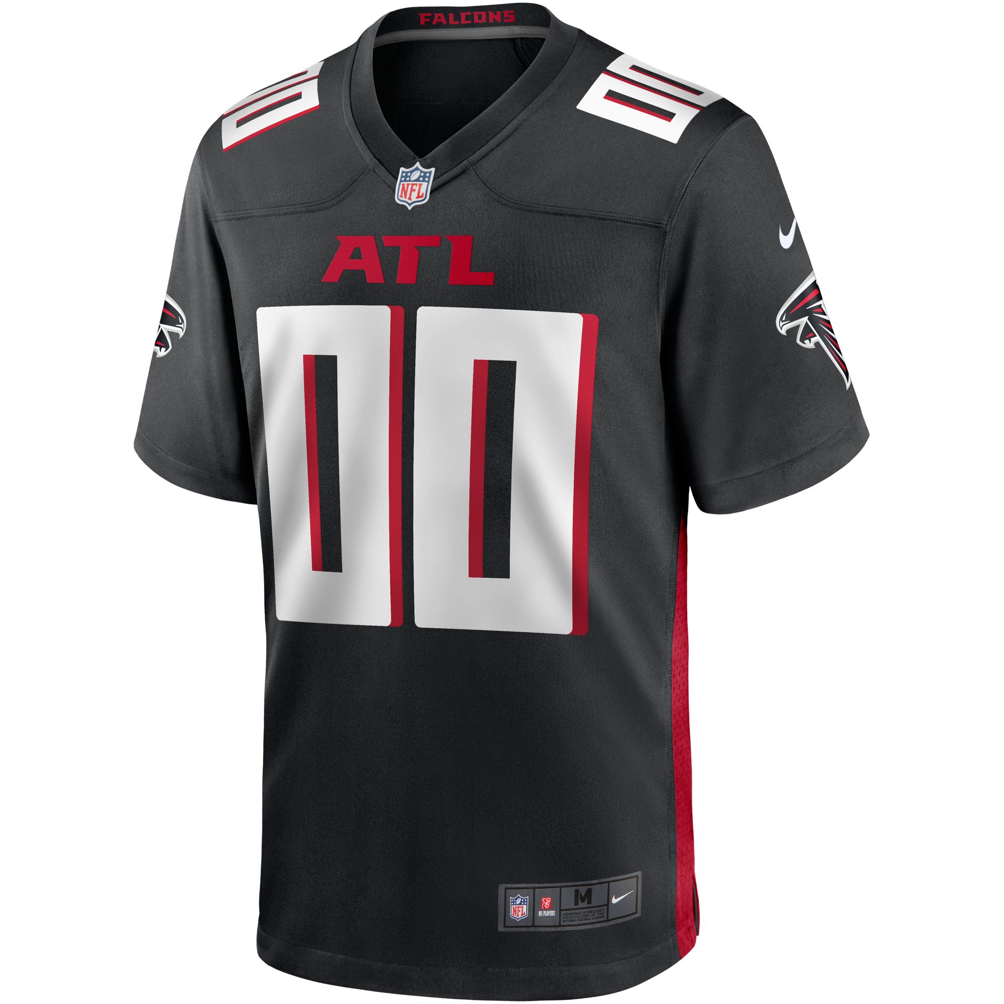 Nike Men's Atlanta Falcons Draft Pick 1 Home Black Game Jersey