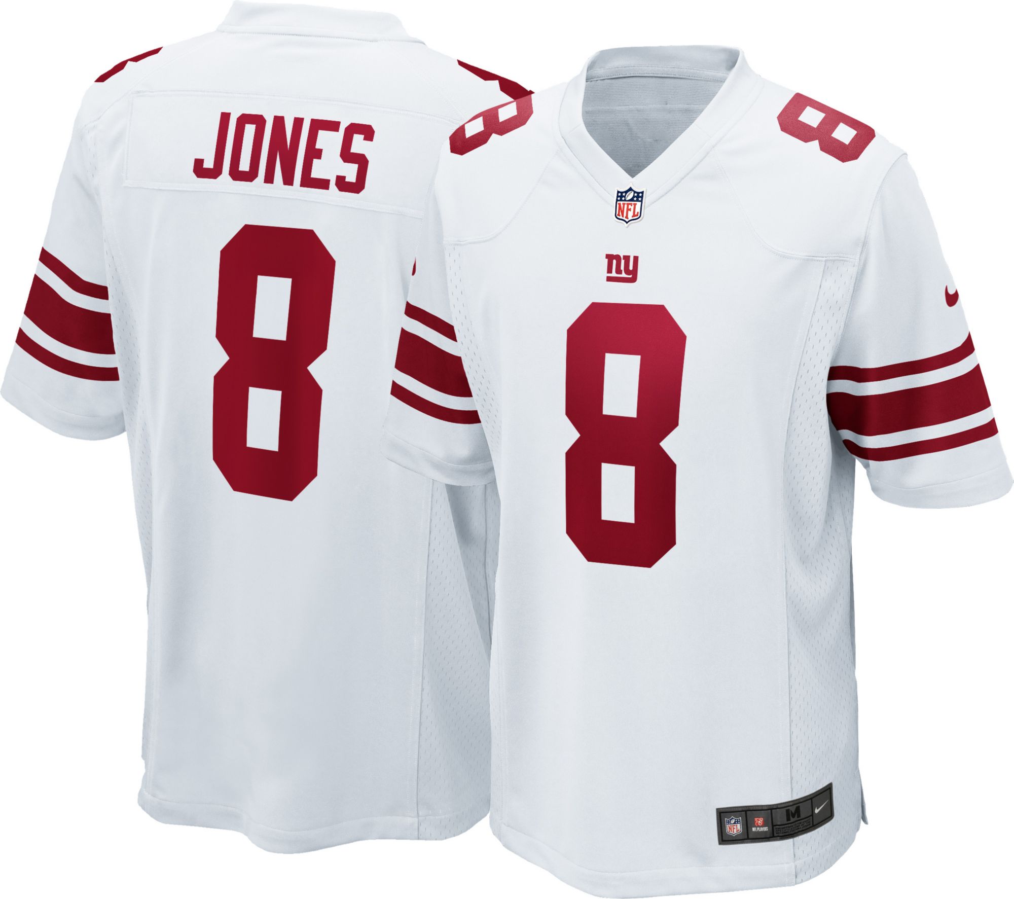 Nike / Men's New York Giants Daniel Jones #8 White Game Jersey
