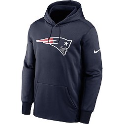 Nike Men's New England Patriots Sideline Therma-FIT Navy Pullover Hoodie