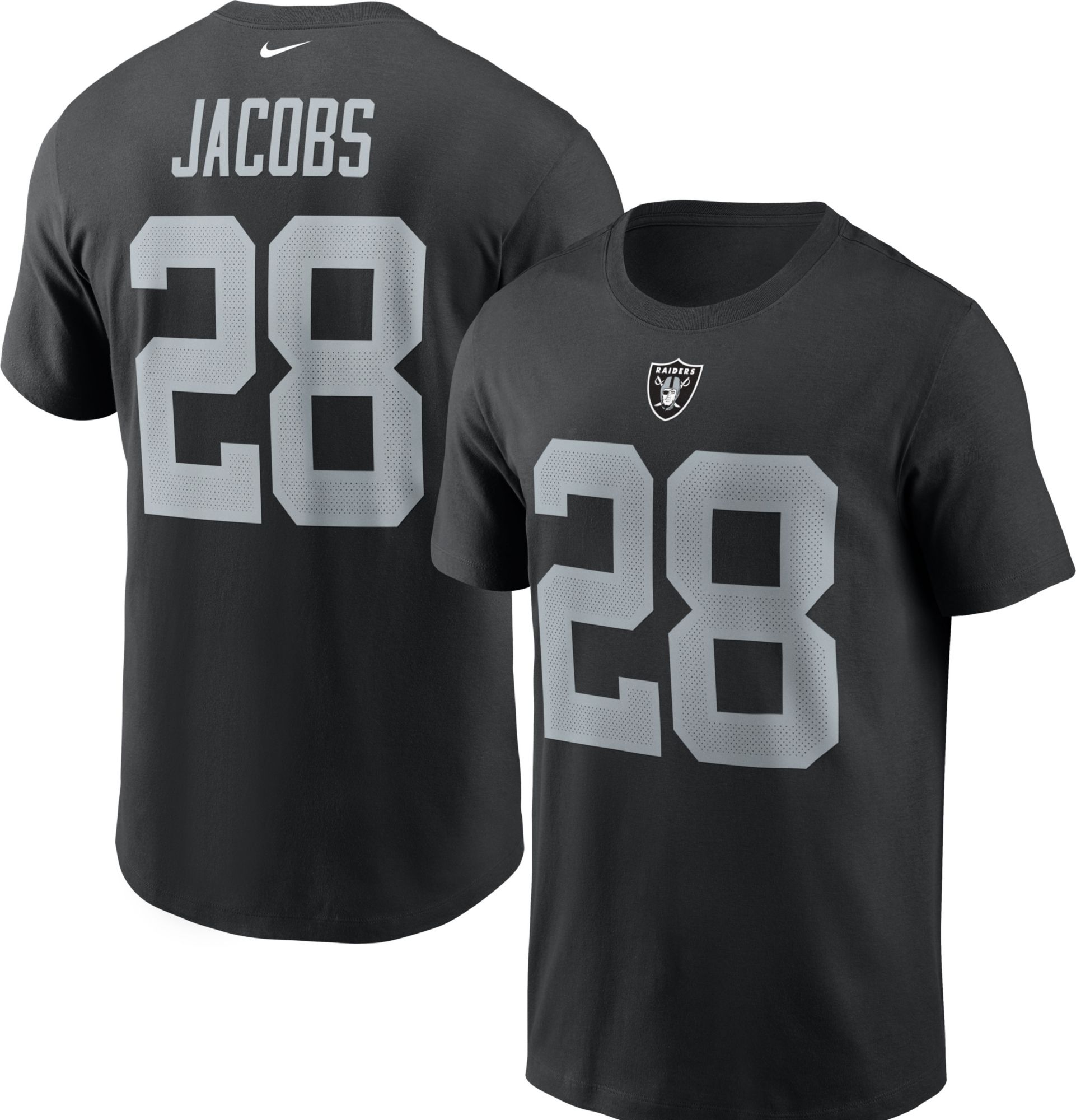 Nike Men's Las Vegas Raiders Josh Jacobs #28 Legend Short-Sleeve T-Shirt