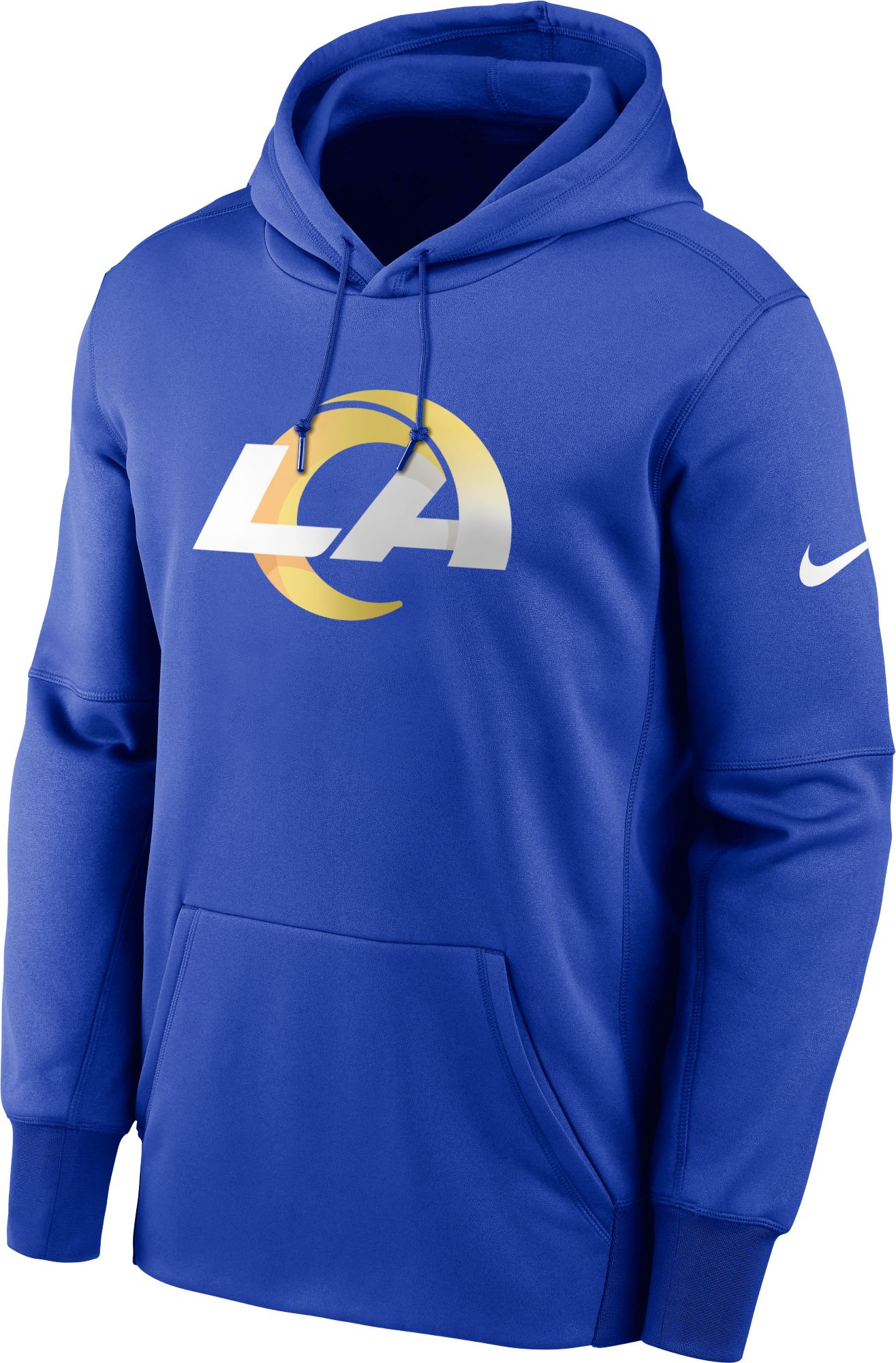 Nike Men's Los Angeles Rams Sideline Therma-FIT Royal Pullover Hoodie