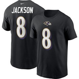 Nike Men's Baltimore Ravens Lamar Jackson #8 Legend Black T-Shirt