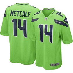 Nike Men's Seattle Seahawks D.K. Metcalf #14 Turbo Green Game Jersey