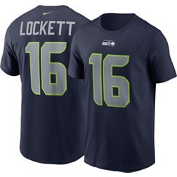 Nike Men's Seattle Seahawks Tyler Lockett #16 Logo Navy T-Shirt