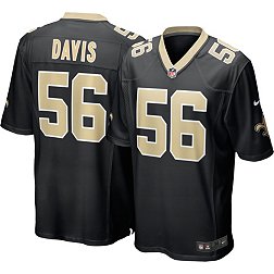 Nike Men's New Orleans Saints Demario Davis #56 Home Black Game Jersey