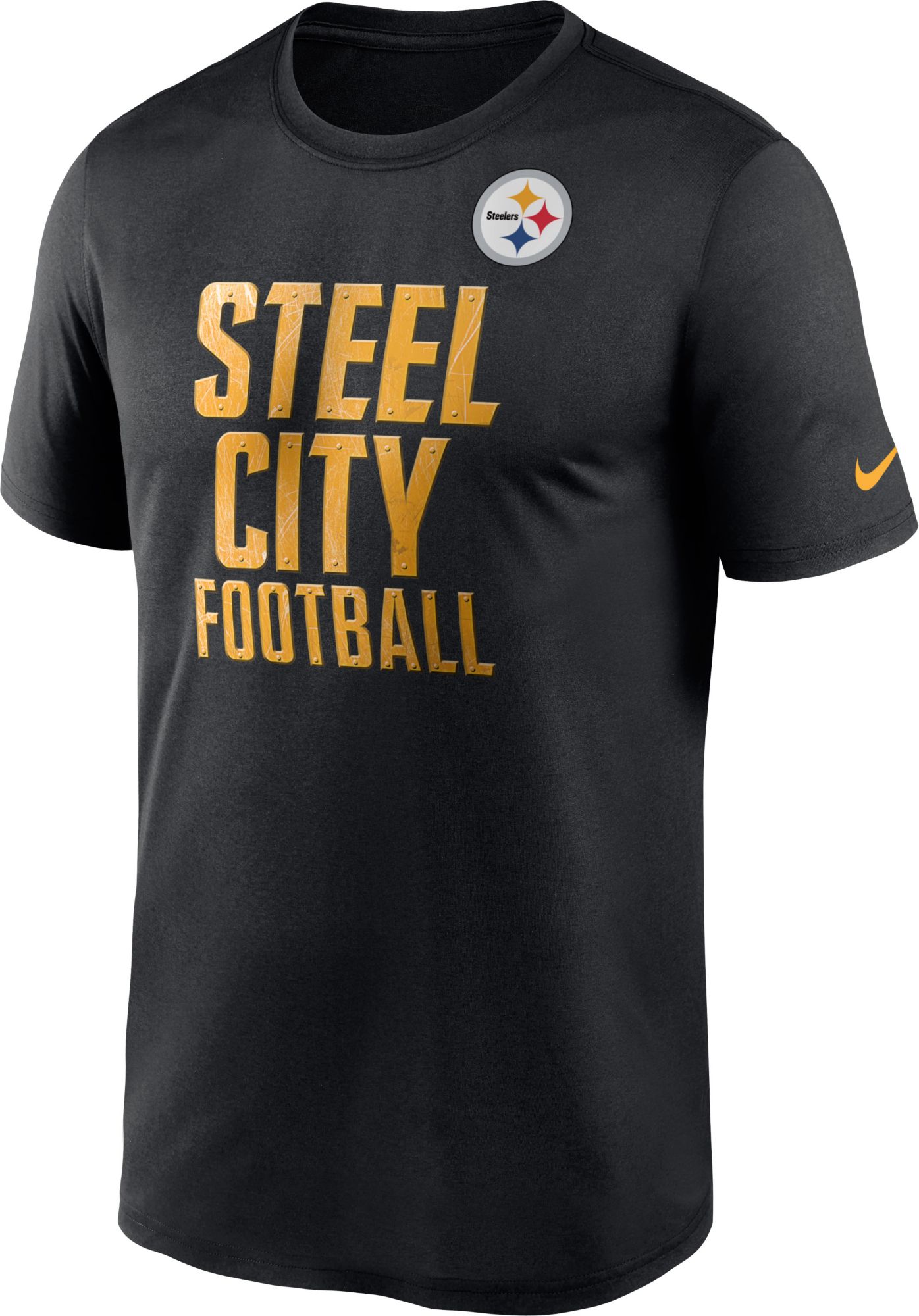 Pittsburgh Steelers Men's Nike Legend Logo Short Sleeve Gold T-Shirt