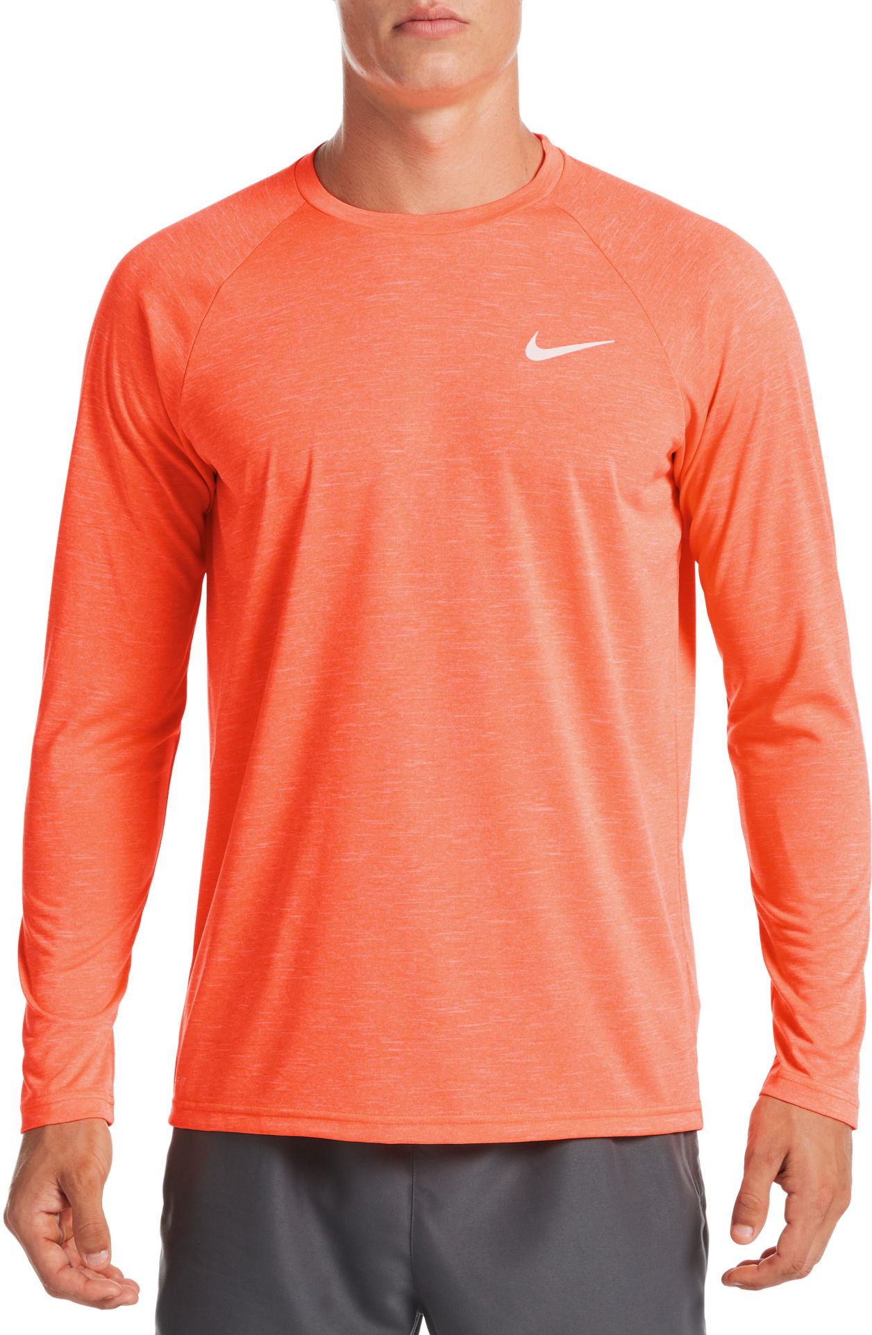 Nike Men's Heathered Long Sleeve Rash Guard