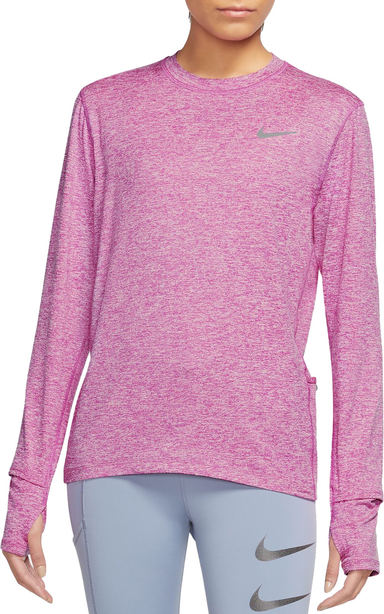 Nike Women's Element Running Crewneck Pullover Long Sleeve Shirt