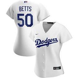 Nike Women's Replica Los Angeles Dodgers Mookie Betts #50 Cool Base White Jersey