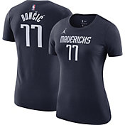 Jordan Women's Dallas Mavericks Navy Luka Doncic #77 Statement T-Shirt