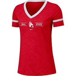 Nike Women's Ball State Cardinals Cardinal V-Neck T-Shirt