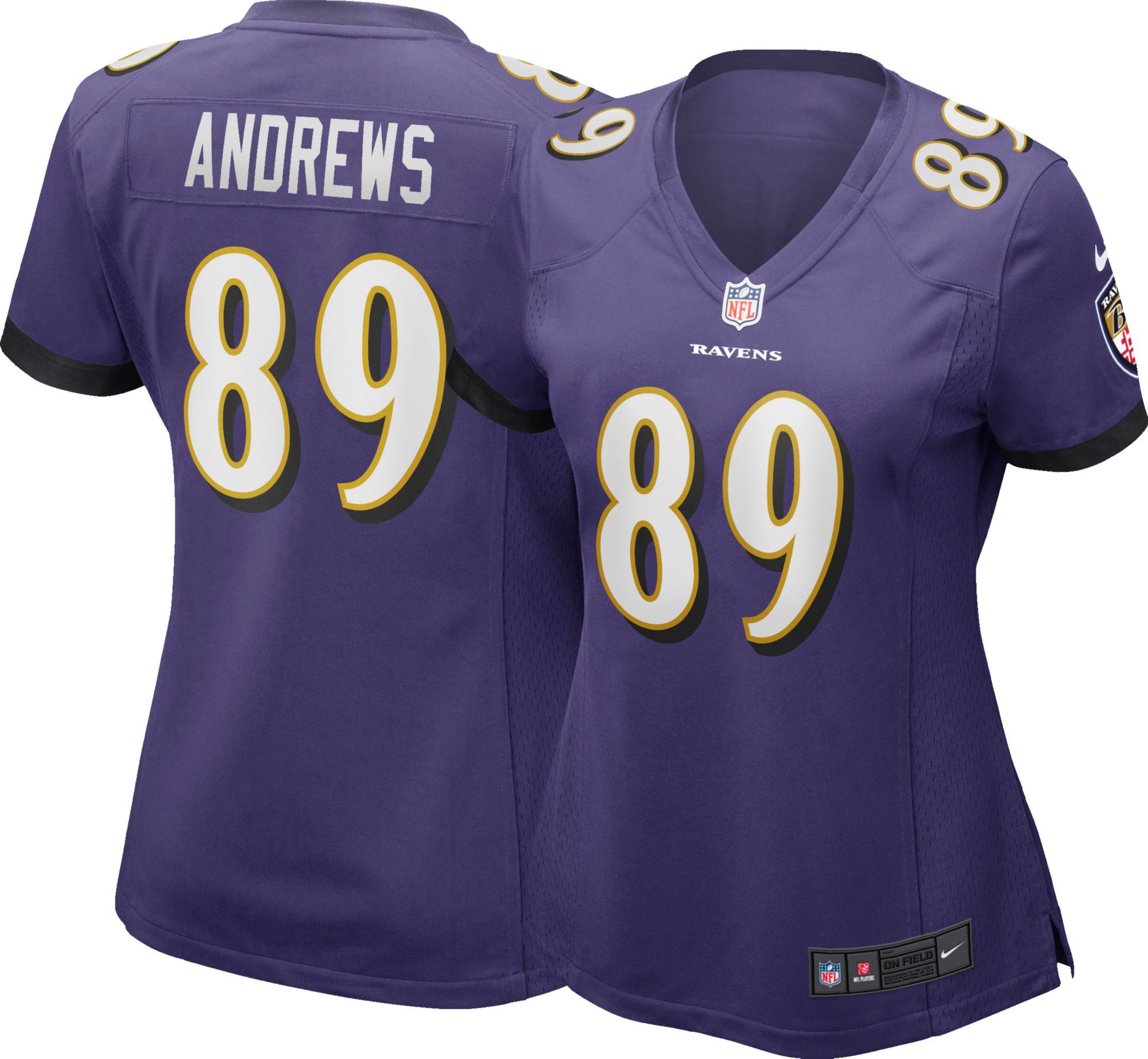 Nike / Women's Baltimore Ravens Mark Andrews #89 Home Purple Game Jersey