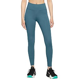 Nike Women's Yoga 7/8 Lurex High Rise Dri-Fit Leggings Aqua